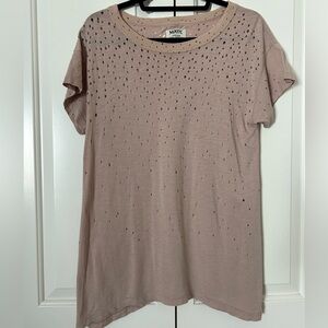 Mate the Label, “Holy Kat” Distressed Tee, Size S/M